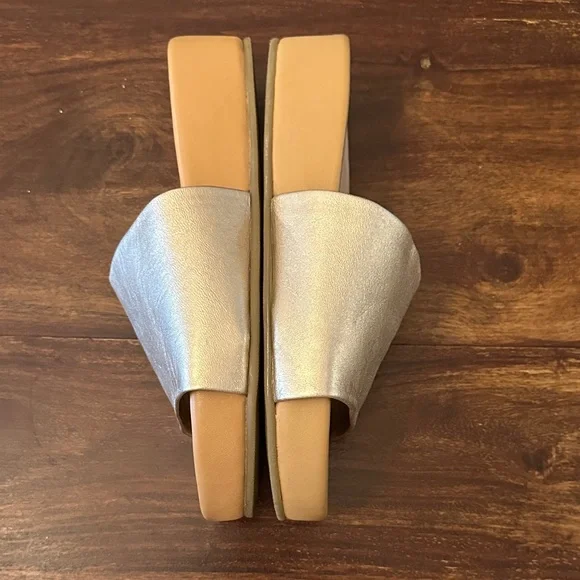 Beek Metallic Gold Slide Sandals - Picture 4 of 7